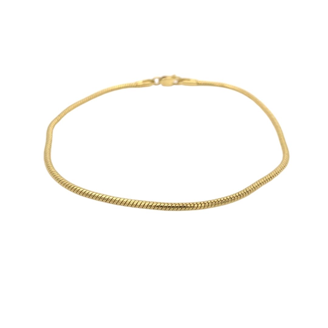 Pulseira Rabo de Rato em Ouro Amarelo 18k 19,50cm