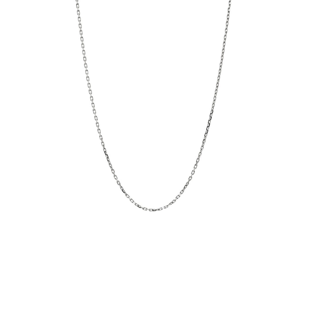 Corrente Elo Cartier 1,0mm em Ouro Branco 18k 45cm