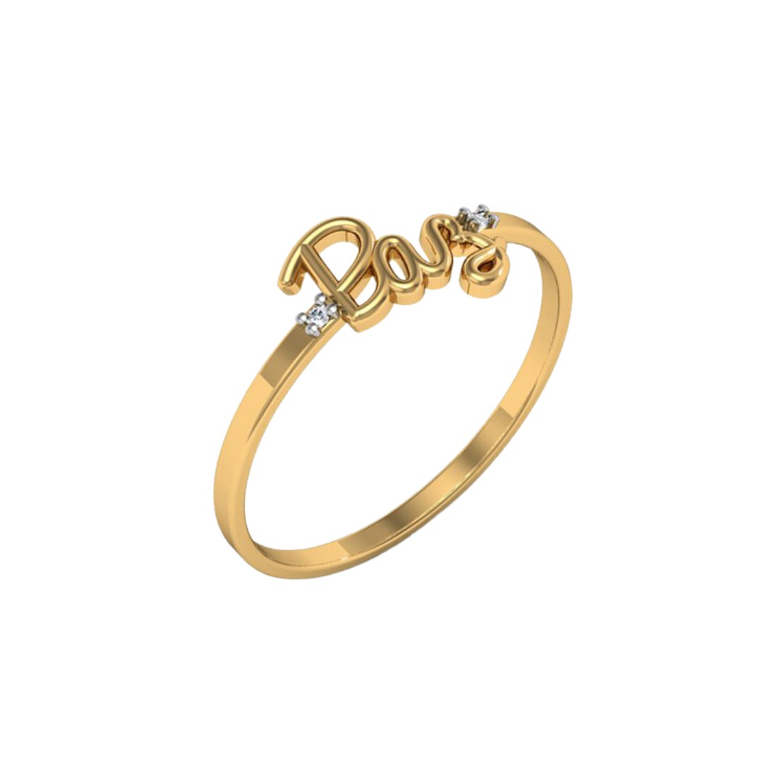 Anel Paz em Ouro Amarelo 18k com Diamantes