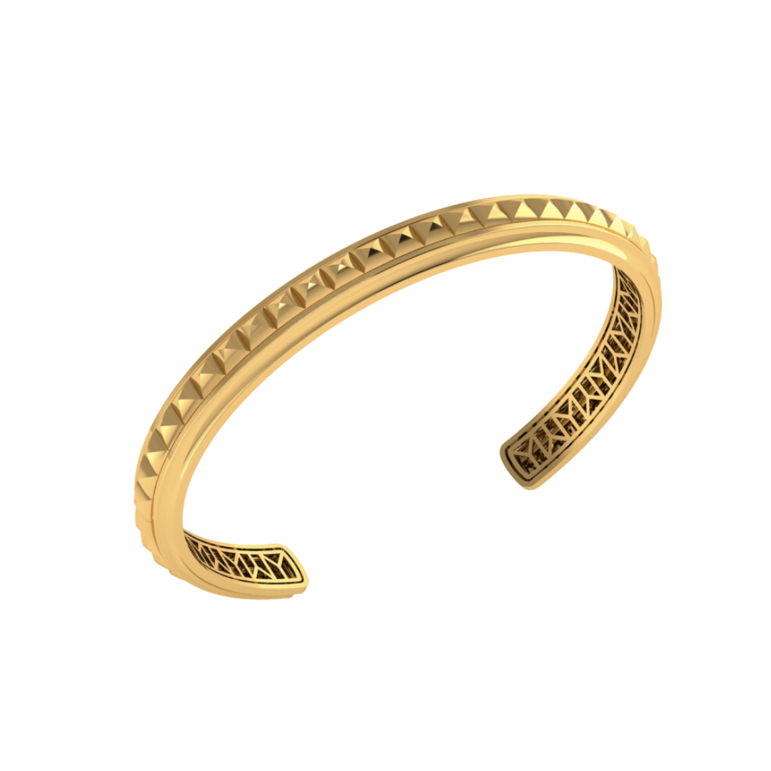 Bracelete Aberto Spike em Ouro Amarelo 18k