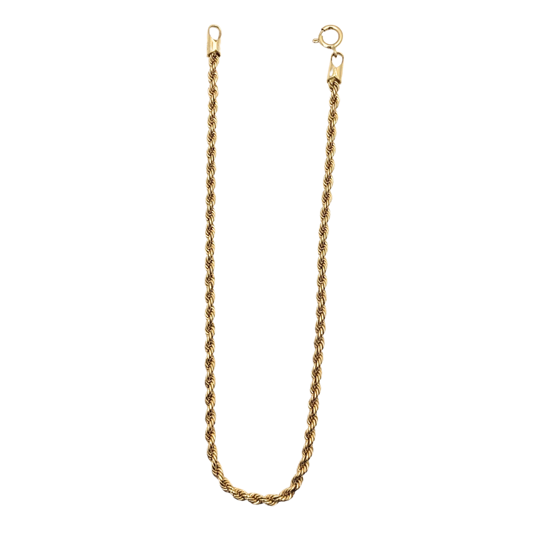 Pulseira Cordão Baiano em Ouro Amarelo 18k 19cm