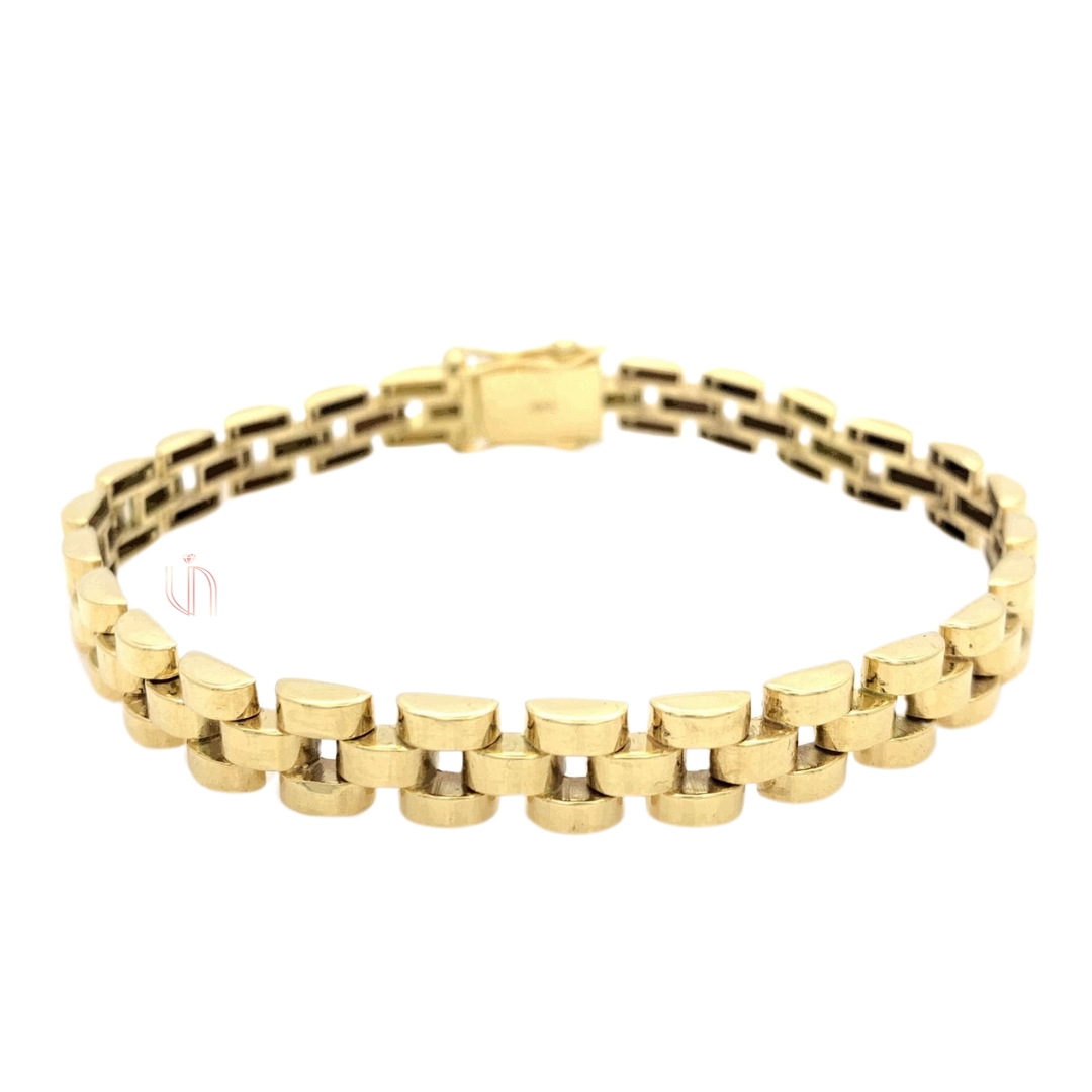 Pulseira Estilo Relógio em Ouro Amarelo 18k