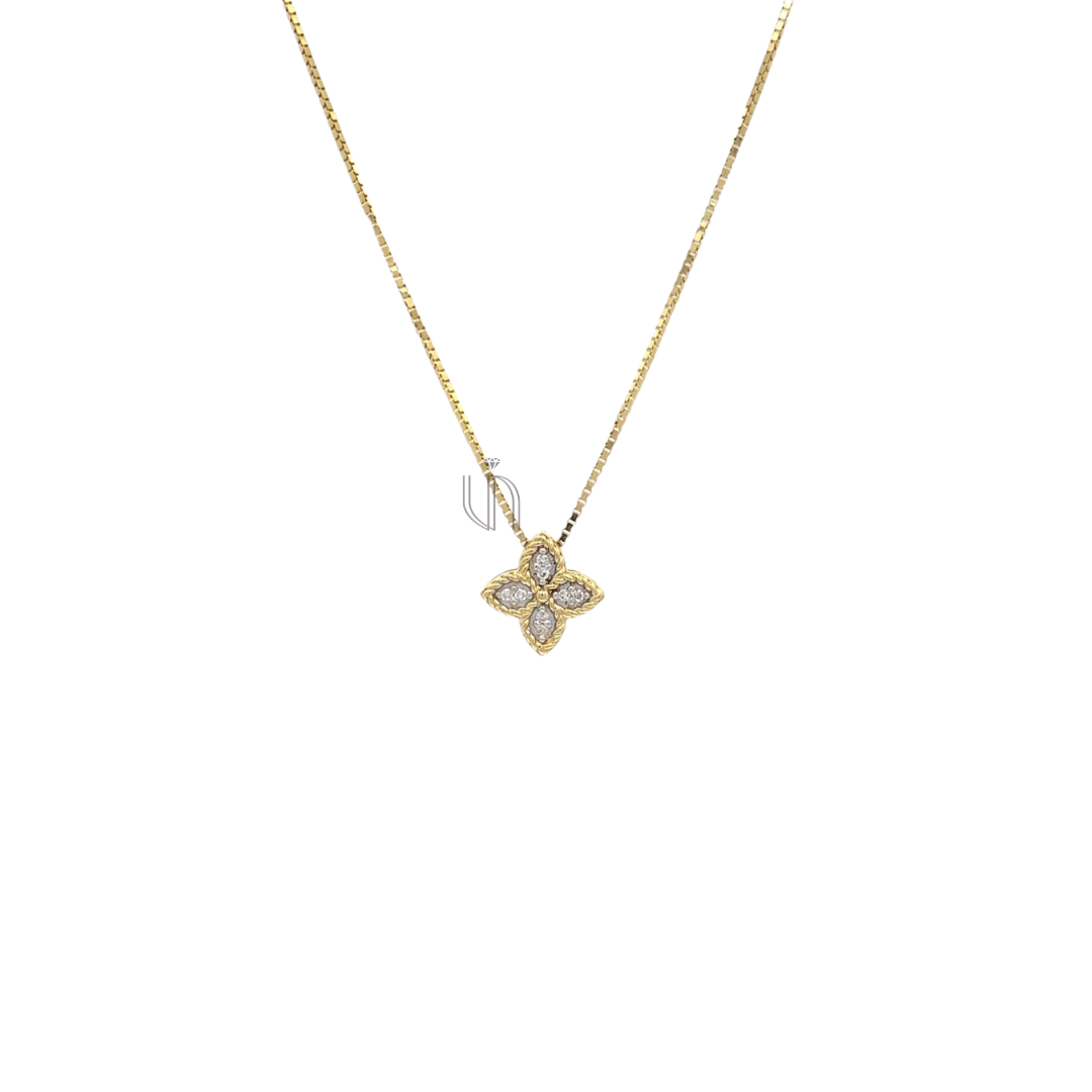Pingente Daphne Pequeno em Ouro Amarelo 18k com Diamantes