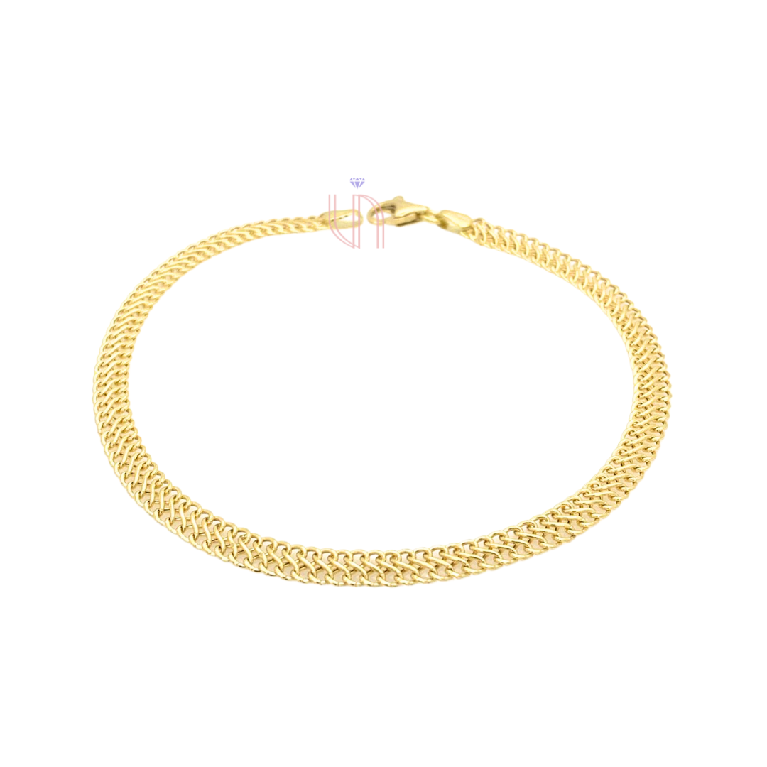 Pulseira Lacraia em Ouro Amarelo 18k 18,0cm