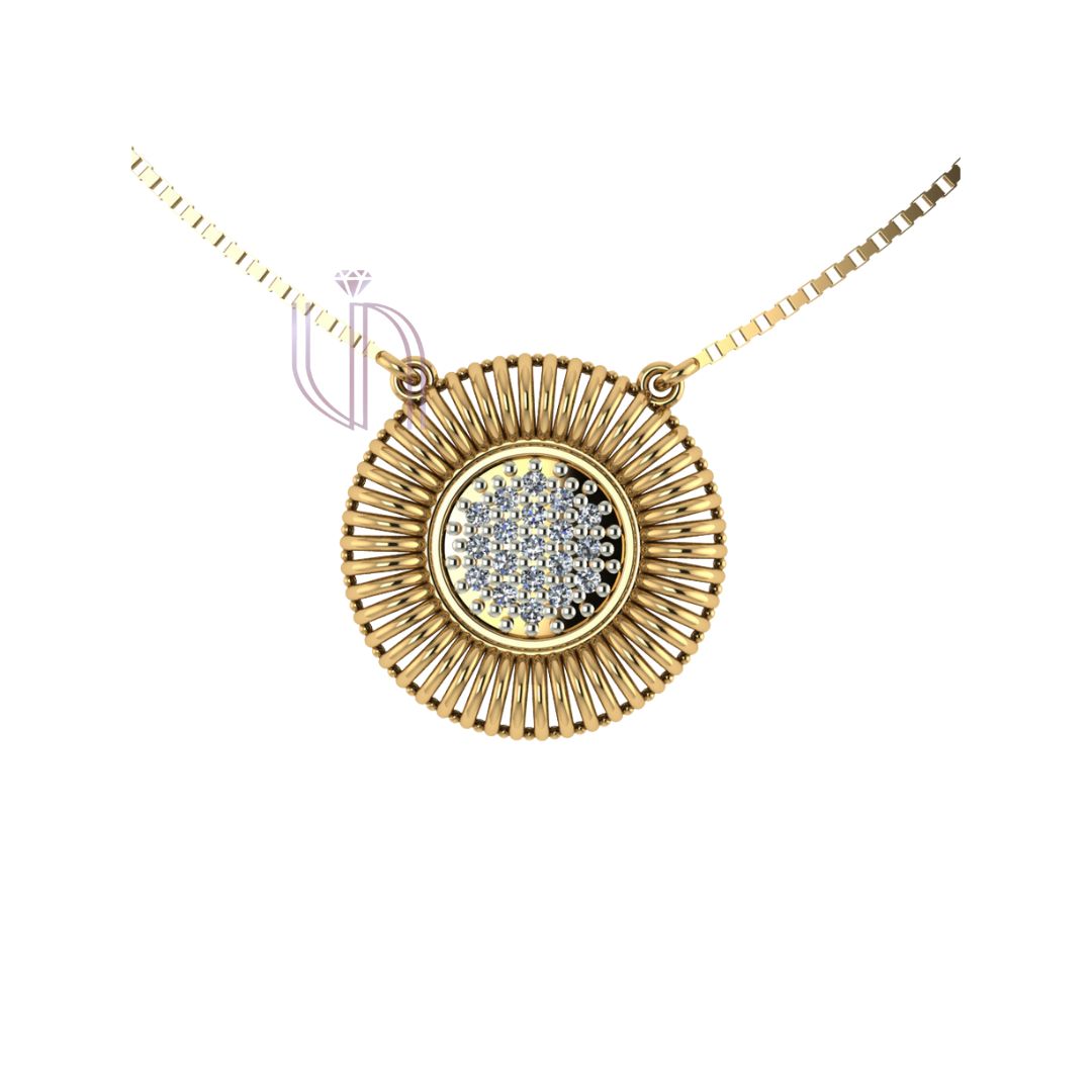 Gargantilha Brisa Redonda em Ouro Amarelo 18k com Diamantes