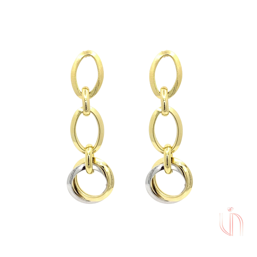 Brinco em Ouro Amarelo e Branco 18k