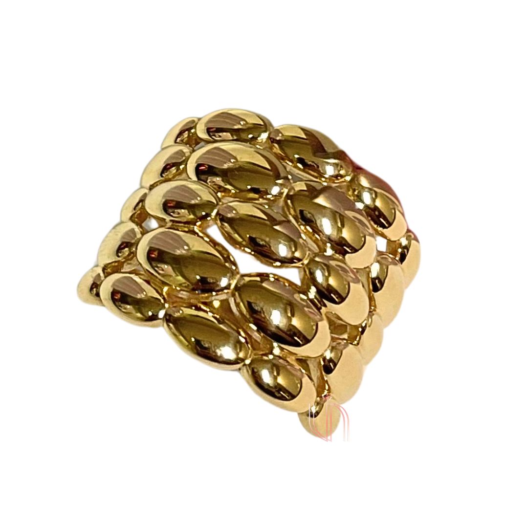 Anel Bubble Gomos em Ouro Amarelo 18k