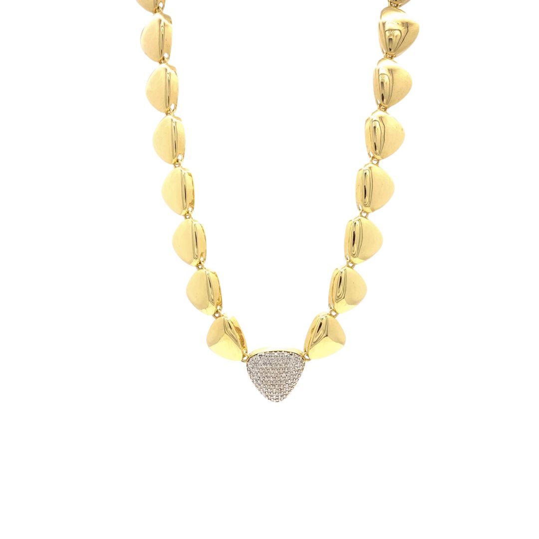 Gargantilha Bubble em Ouro Amarelo 18k com Zircônias