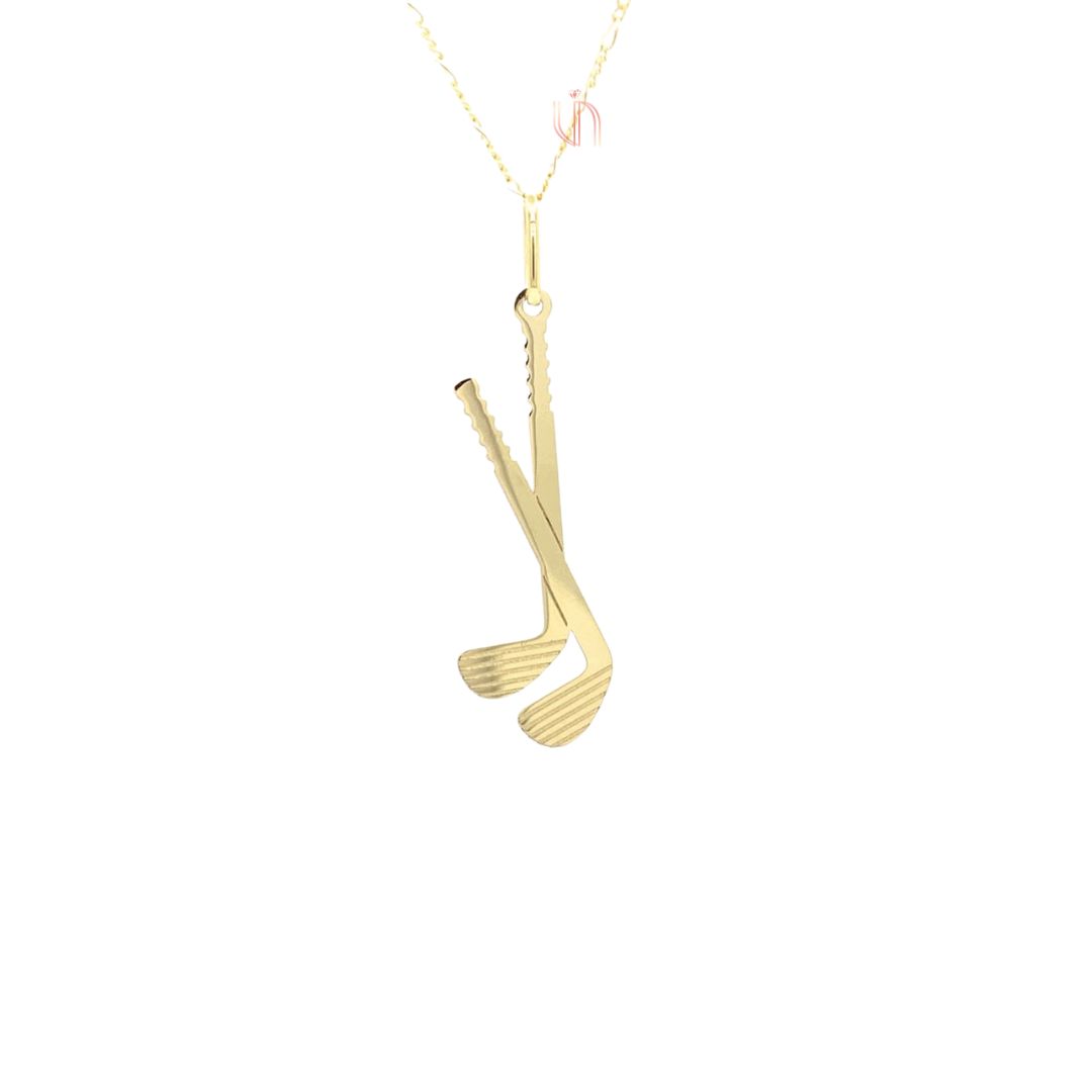 Pingente Tacos de Golfe em Ouro Amarelo 18k