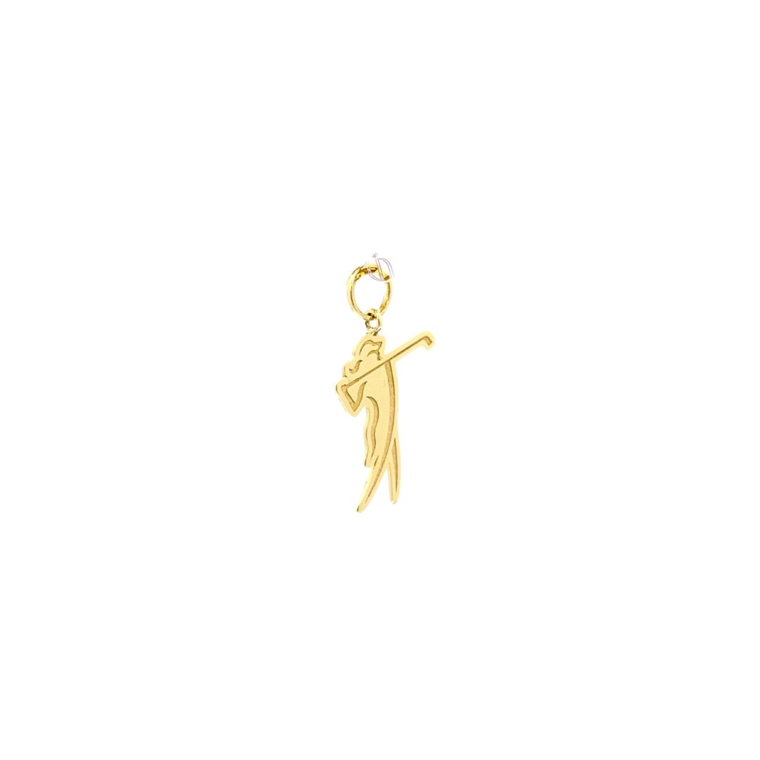 Pingente para Brinco Golfista em Ouro Amarelo 18k
