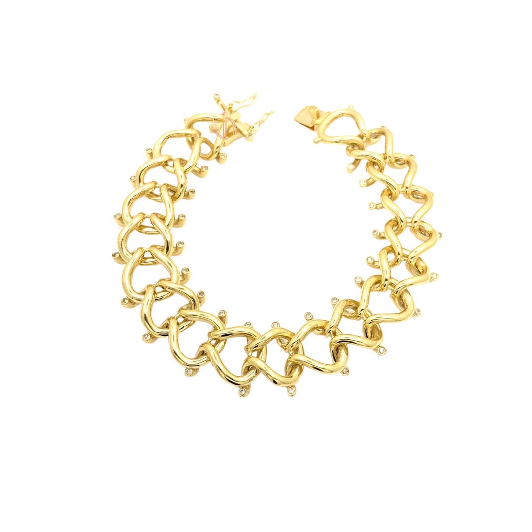 Pulseira Abraço em Ouro Amarelo 18k 17,0cm